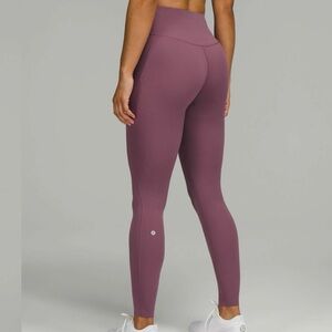 LULULEMON Vintage Plum Base Pace High Rise Tight 28" Active Nulux Legging Size 2